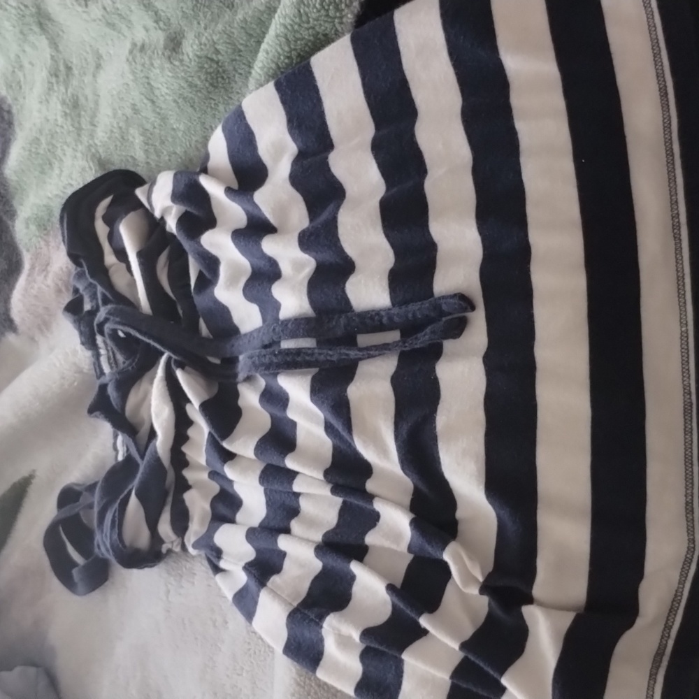 Blue and white stripped Hollister tank top